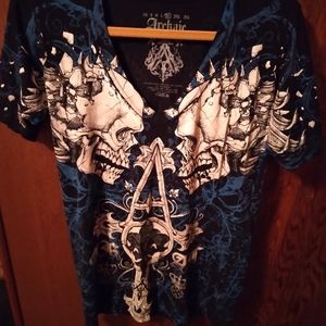 Womens blue Affliction shirt